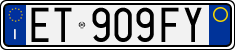 License plate of Italy, Cars (1994 year series)