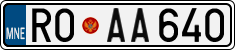 License plate of Montenegro, Cars