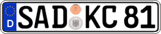 German license plate, Regular plates