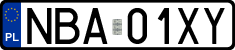 License plates of Poland, Regular car plates