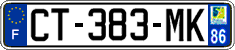 French license plate, SIV (ordinary)