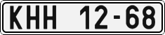 License plate of the Czech Republic, Cars (1960)
