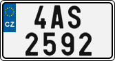 License plate of the Czech Republic, Cars (2001)