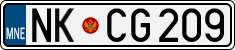 License plate of Montenegro, Cars