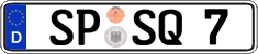 German license plate, Regular plates