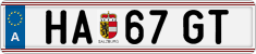 License plate of Austria, Regular plates
