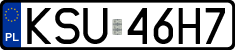 License plates of Poland, Regular car plates