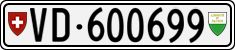 License plate of Switzerland, Cars