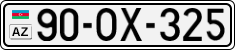 License plate of Azerbaijan, Cars