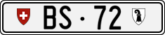 License plate of Switzerland, Cars