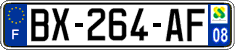 French license plate, SIV (ordinary)