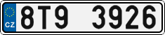 License plate of the Czech Republic, Cars (2001)