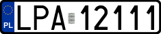 License plates of Poland, Regular car plates