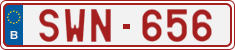 License plate of Belgium, 1951 year system