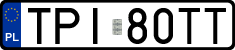 License plates of Poland, Regular car plates