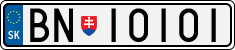 License plate of Slovakia, Vanity Plates