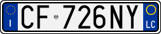 License plate of Italy, Cars (1994 year series)