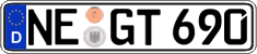 German license plate, Regular plates