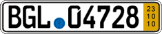 German license plate, Short-term transit plates