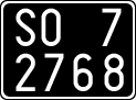 License plate of Italy, Cars (1927 year series)