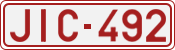 License plate of Belgium, 1951 year system
