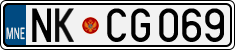 License plate of Montenegro, Cars