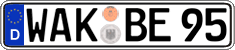 German license plate, Regular plates