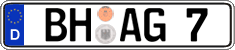German license plate, Regular plates