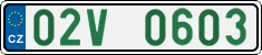 License plate of the Czech Republic, Oldtimers (2001)