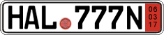 German license plate, Export transit plates