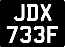 License plate of the United Kingdom, 1963 year system