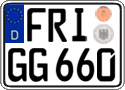German license plate, Regular plates