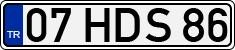 License plate of Turkey, Regular plates