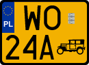 License plates of Poland, Oldtimers