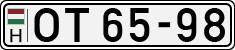 license plates of Hungary, Oldtimers (1990)