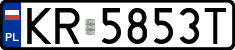 License plates of Poland, Regular car plates