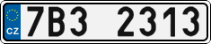 License plate of the Czech Republic, Cars (2001)