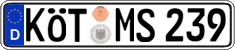 German license plate, Regular plates