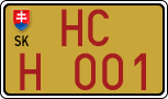 License plate of Slovakia, Oldtimers
