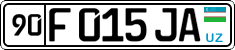 License plate of Uzbekistan, Private owners