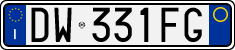 License plate of Italy, Cars (1994 year series)