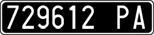 License plate of Italy, Cars (1927 year series)