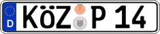 German license plate, Regular plates