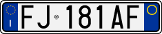 License plate of Italy, Cars (1994 year series)