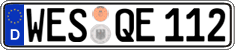 German license plate, Regular plates