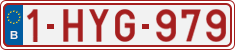 License plate of Belgium, Regular plates (2010)