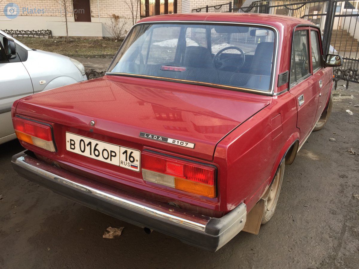 в 016 ор 16, Lada (VAZ) 2107 Жигули (Nova / Riva / Signet / 1500), 1982–2014