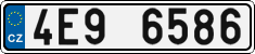 License plate of the Czech Republic, Cars (2001)