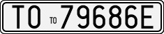 License plate of Italy, Cars (1927 year series)