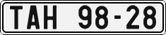 License plate of the Czech Republic, Cars (1960)